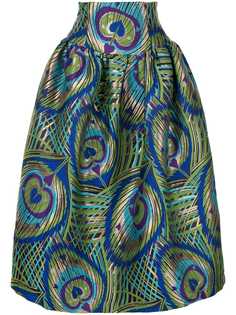 MANISH ARORA psychedelic heart print skirt