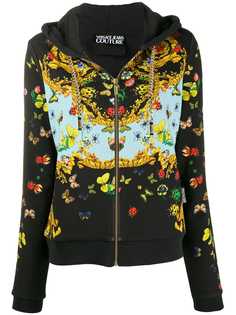 Versace Jeans Couture Bug print zipped hoodie