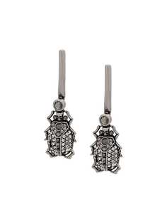 Alexander McQueen beetle drop earrings