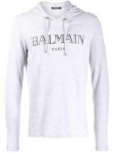 Balmain logo print hoodie