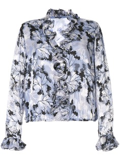 Elie Tahari Chandana ruffled devoré top