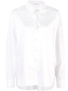 Tibi поплиновая рубашка со съемным воротником