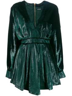 Balmain metallic flared dress