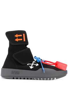 Off-White высокие кеды с логотипом