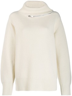 Sacai zip trim roll neck jumper
