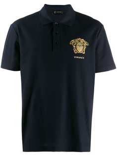 Versace embroidered Medusa polo shirt