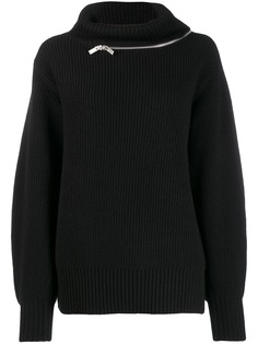Sacai zip trim roll neck jumper
