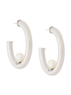 Mulberry Links large pearl earrings