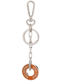 Mulberry enamelled logo keyring