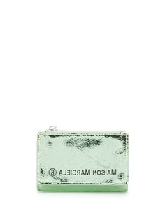 Mm6 Maison Margiela metallic sheen zipped wallet