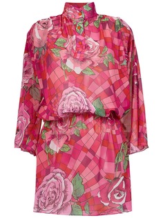 Amir Slama funel neck floral dress