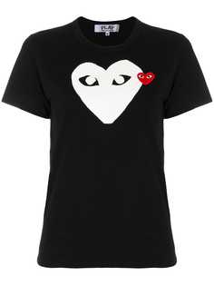 Comme Des Garçons Play футболка с фирменным принтом