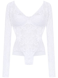 Amir Slama long sleeved lace bodysuit