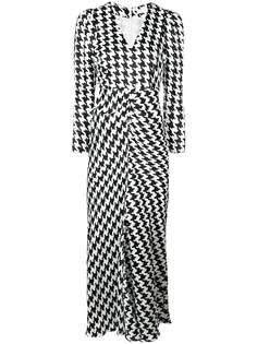 Rixo длинное платье в ломаную клетку