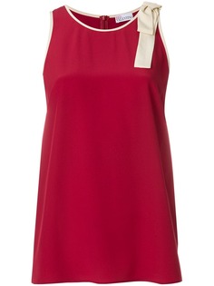 Red Valentino топ без рукавов с ленточной отделкой