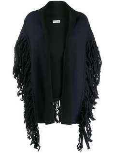 Sonia Rykiel трикотажное пончо с бахромой