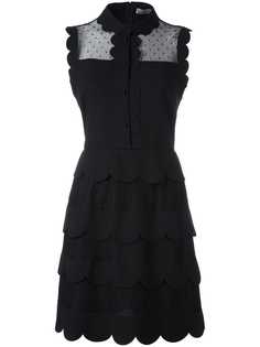 Red Valentino платье без рукавов с фестонами