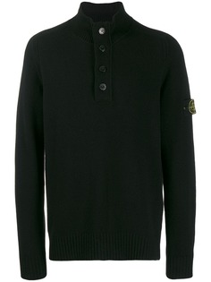 Stone Island свитер с высоким воротником на пуговицах