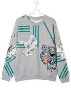 Kenzo Kids толстовка с нашивкой и логотипом