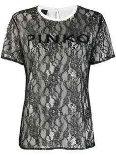 Pinko футболка с цветочным кружевом