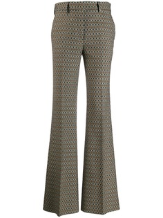 Etro расклешенные брюки с узором
