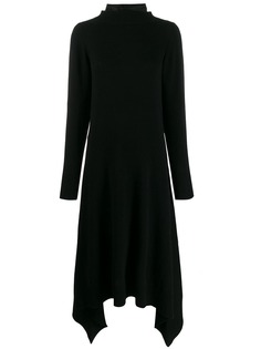 Sacai трикотажное платье с высоким воротником