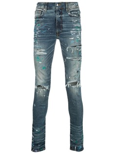 Amiri джинсы скинни с эффектом разбрызганной краски