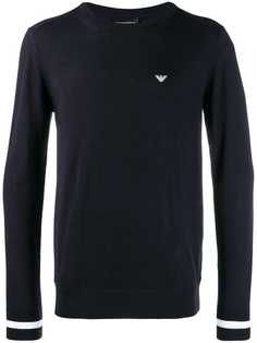 Emporio Armani джемпер с отделкой в полоску