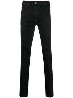 Philipp Plein джинсы скинни с эффектом потертости