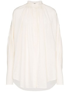 Ann Demeulemeester полосатая рубашка со сборками