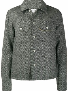 Maison Margiela куртка в технике Décortiqué с узором в елочку