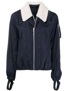 Helmut Lang fitted jacket with shearling trim