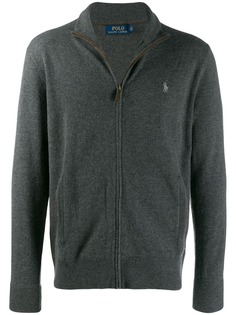 Ralph Lauren zip-up logo cardigan