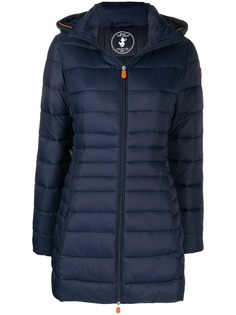 Save The Duck hooded padded midi coat