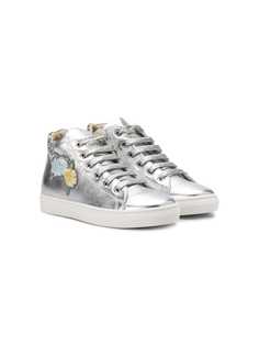 Monnalisa floral appliqued sneakers