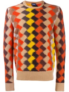 Drumohr Rombo geometric intarsia jumper