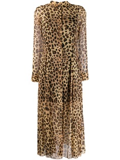 be blumarine платье-рубашка с леопардовым принтом