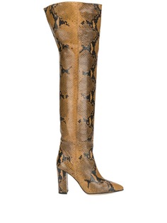 Paris Texas snakeskin effect boots