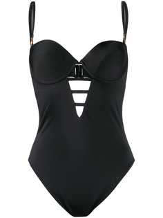 Versace Medusa head embellished cut-out swimsuit