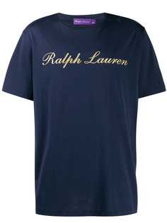 Ralph Lauren Purple Label gold logo printed T-shirt