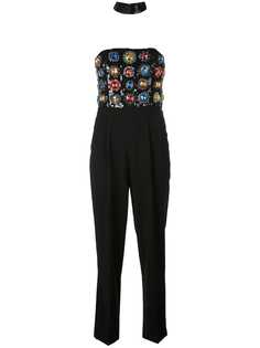 Alice+Olivia embellished strapless jumpsuit