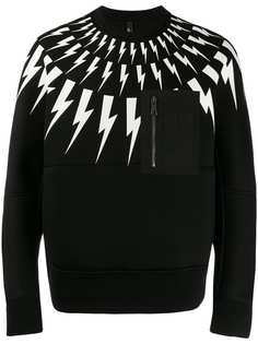 Neil Barrett lightning bolt print sweatshirt