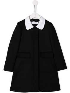 Baby Dior contrasting collar midi coat