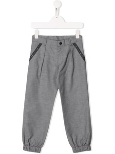 Baby Dior logo detailed striped trousers