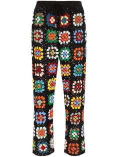 Ashish patchwork crochet track pants