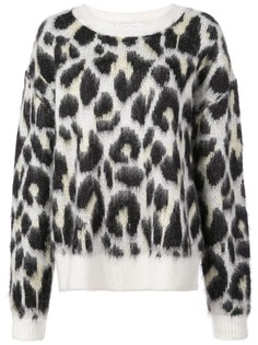 DESIGNERS REMIX textured leopard print jumper