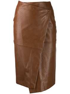 Nude wrap across skirt