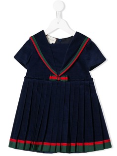 Gucci Kids striped trim sailor dress