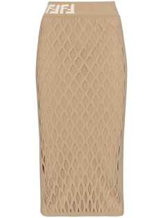 Fendi fishnet knit pencil skirt