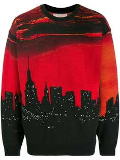 Buscemi cityscape-intarsia jumper